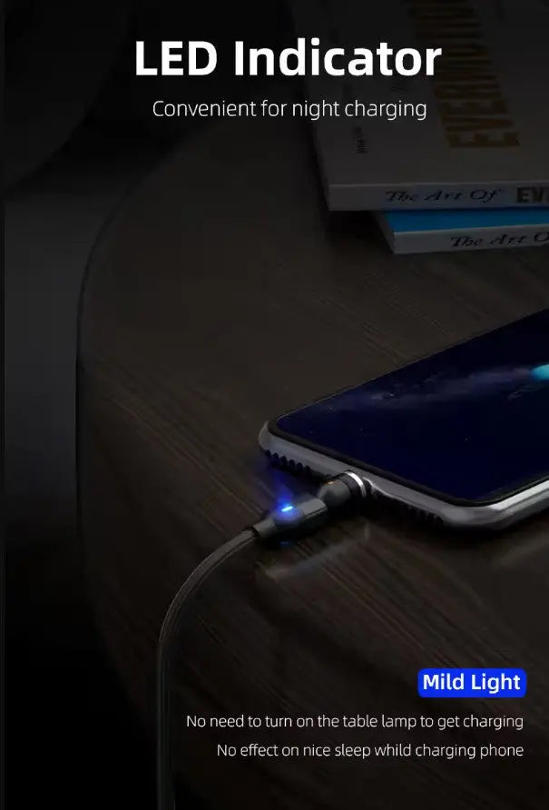 540° Rotatable 3 in 1 Magnetic Cable 3A Data Fast Charging DJNIELO'S