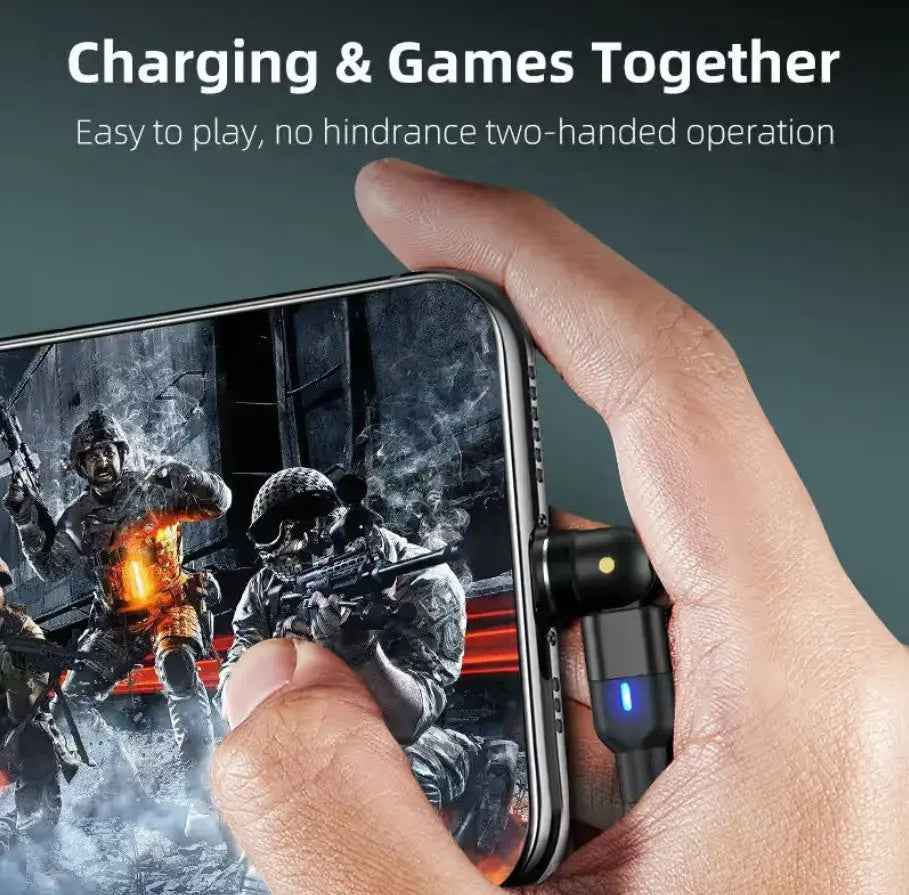 540° Rotatable 3 in 1 Magnetic Cable 3A Data Fast Charging