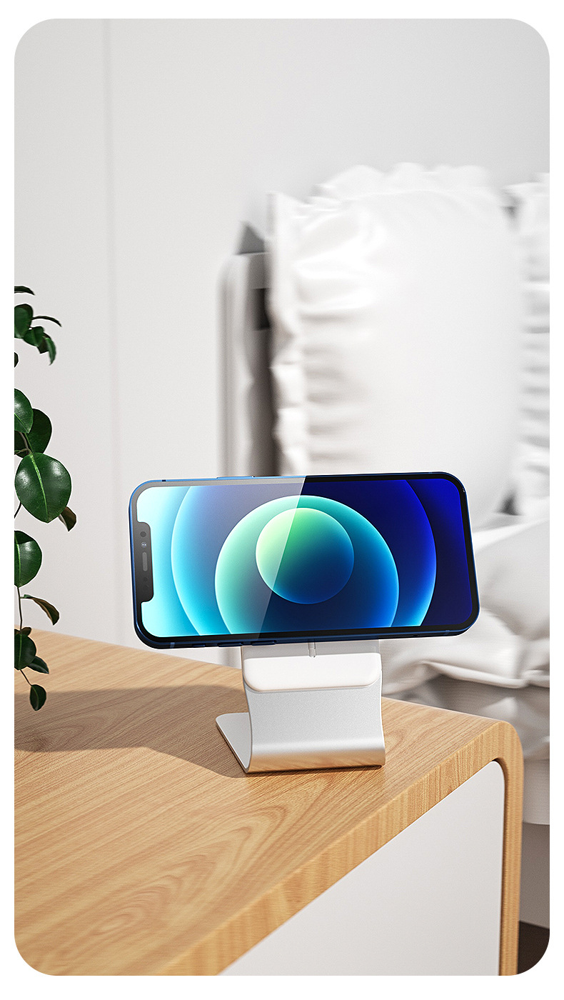 Wireless Charging Desktop Stand — Qi Compatible Phone Holder